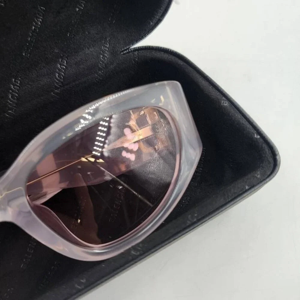 Balenciaga Asian Fit Sunglasses Women's 55 Transparent White - Picture 13 of 15
